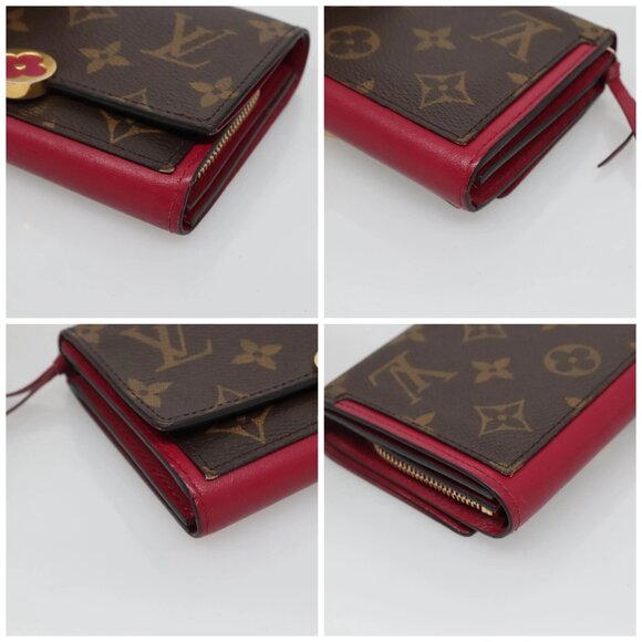 LOUIS VUITTON Monogram Portefeuille Flor Compact Wallet Fuchsia M64588 LV 128881 - Picture 14 of 14